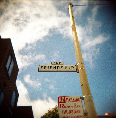 end friendship sign